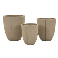 Kép 1/8 - Peru kültéri váza szett 3db-os szett szürke Ø 43X47-36X41,5-30,5X34,5 cm