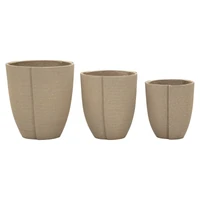 Kép 3/8 - Peru kültéri váza szett 3db-os szett szürke Ø 43X47-36X41,5-30,5X34,5 cm 1
