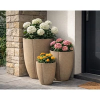Kép 8/8 - Peru kültéri váza szett 3db-os szett szürke Ø 43X47-36X41,5-30,5X34,5 cm 5