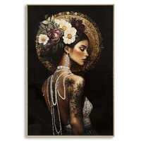 Kép 1/7 - Perzsa elegáns női falikép vászonra nyomtattva lakkozott kerettel -A- 62X3,5X92 cm