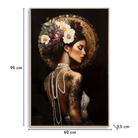 Kép 3/7 - Perzsa elegáns női falikép vászonra nyomtattva lakkozott kerettel -A- 62X3,5X92 cm 6