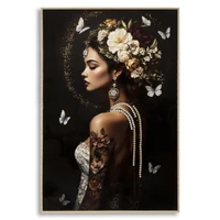 Kép 1/6 - Perzsa elegáns női falikép vászonra nyomtattva lakkozott kerettel -B- 62X3,5X92 cm