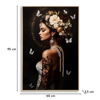 Kép 6/6 - Perzsa elegáns női falikép vászonra nyomtattva lakkozott kerettel -B- 62X3,5X92 cm 5