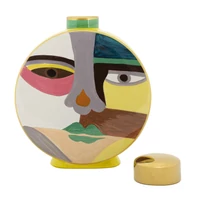 Kép 3/9 - Piccassy kerek váza fedővel színes 23x9x28 cm 1