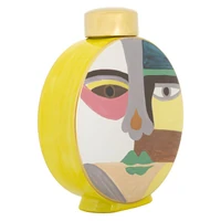Kép 6/9 - Piccassy kerek váza fedővel színes 23x9x28 cm 3