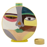 Kép 4/9 - Piccassy kerek váza fedővel színes 28x9x33 cm 1