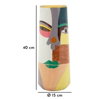 Kép 8/8 - Piccassy magas váza színes ø 15x40 cm