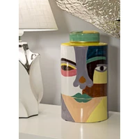 Kép 8/9 - Piccassy váza fedővel színes ø 19x33 cm