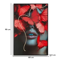 Kép 5/10 - Pillangó falikép LED fénnyel vászonra nyomtattva kerettel 60X3,5X90 cm  9