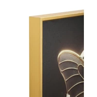 Kép 5/9 - Pillangó virágokkal LED fénnyel falikép lakkozott vászonra nyomtattva kerettel 50X4X50 cm 1
