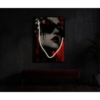 Kép 8/8 - Psyco falikép LED fénnyel vászonra nyomtattva kerettel -A- 60X3,5X90 cm(3D AKRIL APPLIKÁCIÓ) 5