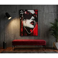 Kép 2/8 - Psyco falikép LED fénnyel vászonra nyomtattva kerettel -A- 60X3,5X90 cm(3D AKRIL APPLIKÁCIÓ) 6