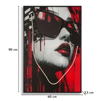 Kép 3/8 - Psyco falikép LED fénnyel vászonra nyomtattva kerettel -A- 60X3,5X90 cm(3D AKRIL APPLIKÁCIÓ) 7