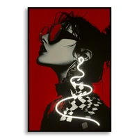 Kép 8/9 - Psyco falikép LED fénnyel vászonra nyomtattva kerettel -B- 60X3,5X90 cm 4