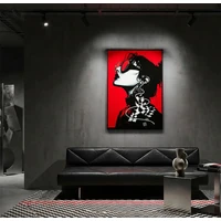 Kép 2/9 - Psyco falikép LED fénnyel vászonra nyomtattva kerettel -B- 60X3,5X90 cm 6