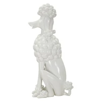 Kép 4/8 - Pudli kutyafigura fehér 20x26x61 cm 1