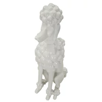Kép 7/8 - Pudli kutyafigura fehér 20x26x61 cm 4