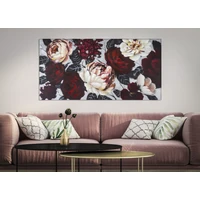 Kép 5/6 - Pünkösdi rózsás festmény fehér/piros/zöld 150x3,8x76 cm 4