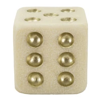 Kép 3/7 - Quartz dobókocka fehér/arany 12x12x12 cm 1