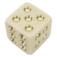 Kép 4/7 - Quartz dobókocka fehér/arany 12x12x12 cm 2