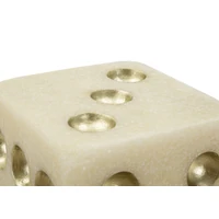 Kép 6/7 - Quartz dobókocka fehér/arany 12x12x12 cm 4