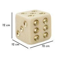 Kép 2/7 - Quartz dobókocka fehér/arany 12x12x12 cm 6