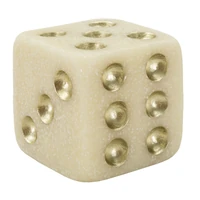 Kép 1/7 - Quartz dobókocka fehér/arany 8x8x8 cm