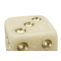 Kép 5/7 - Quartz dobókocka fehér/arany 8x8x8 cm 3