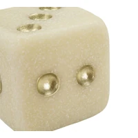 Kép 6/7 - Quartz dobókocka fehér/arany 8x8x8 cm 4