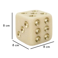 Kép 2/7 - Quartz dobókocka fehér/arany 8x8x8 cm 6