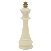 Kép 1/7 - Quartz sakk király figura fehér/arany ø 13x41 cm