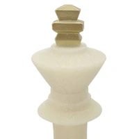 Kép 3/7 - Quartz sakk király figura fehér/arany ø 13x41 cm