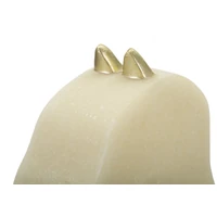 Kép 6/8 - Quartz sakk ló figura fehér/arany 14x13x31 cm 5