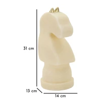 Kép 8/8 - Quartz sakk ló figura fehér/arany 14x13x31 cm 7
