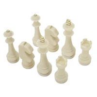 Kép 6/10 - Quarzt sakk készlet 8 db-os fehér/arany ø 4,4x9,2-4,3x13,3-5x16-x4,5x10,3 cm