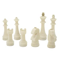 Kép 7/10 - Quarzt sakk készlet 8 db-os fehér/arany ø 4,4x9,2-4,3x13,3-5x16-x4,5x10,3 cm
