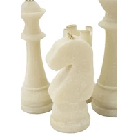 Kép 8/10 - Quarzt sakk készlet 8 db-os fehér/arany ø 4,4x9,2-4,3x13,3-5x16-x4,5x10,3 cm