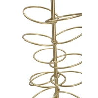 Kép 4/6 - Rings gyertyatartó gyűrükkel arany/fehér 14x13x46 cm 3
