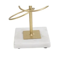 Kép 3/6 - Rings gyertyatartó gyűrükkel arany/fehér 14x13x50,5 cm 2