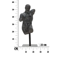 Kép 8/13 - Római szobor férfi fekete 26x22x57,5 cm 6