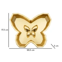 Kép 3/7 - S/pockets butterflypillangós tál arany 20,5x17,5x3 cm 6