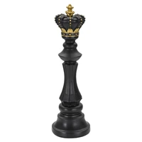 Kép 1/6 - Sakk király figura fekete/arany ø 13x40,5 cm