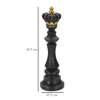 Kép 6/6 - Sakk király figura fekete/arany ø 13x40,5 cm