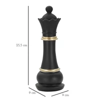Kép 6/6 - Sakk királynő fekete ø 9x25,5 cm