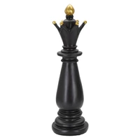 Kép 1/6 - Sakk királynő figura fekete/arany ø 12,5x38,5 cm
