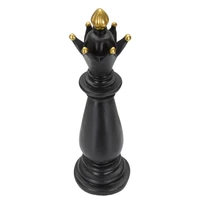 Kép 2/6 - Sakk királynő figura fekete/arany ø 12,5x38,5 cm