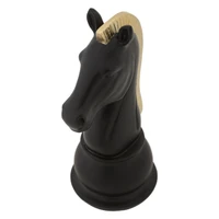 Kép 6/7 - Sakk ló figura fekete/arany 10,5x8,5x19 cm 4