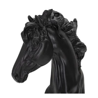 Kép 5/8 - Sakk ló figura fekete/arany 14x11x27 cm 4