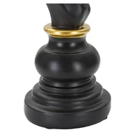 Kép 6/8 - Sakk ló figura fekete/arany 14x11x27 cm 5
