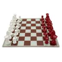Kép 3/11 - Sakktábla készlet piros/fehér 61x61x14 cm 7
